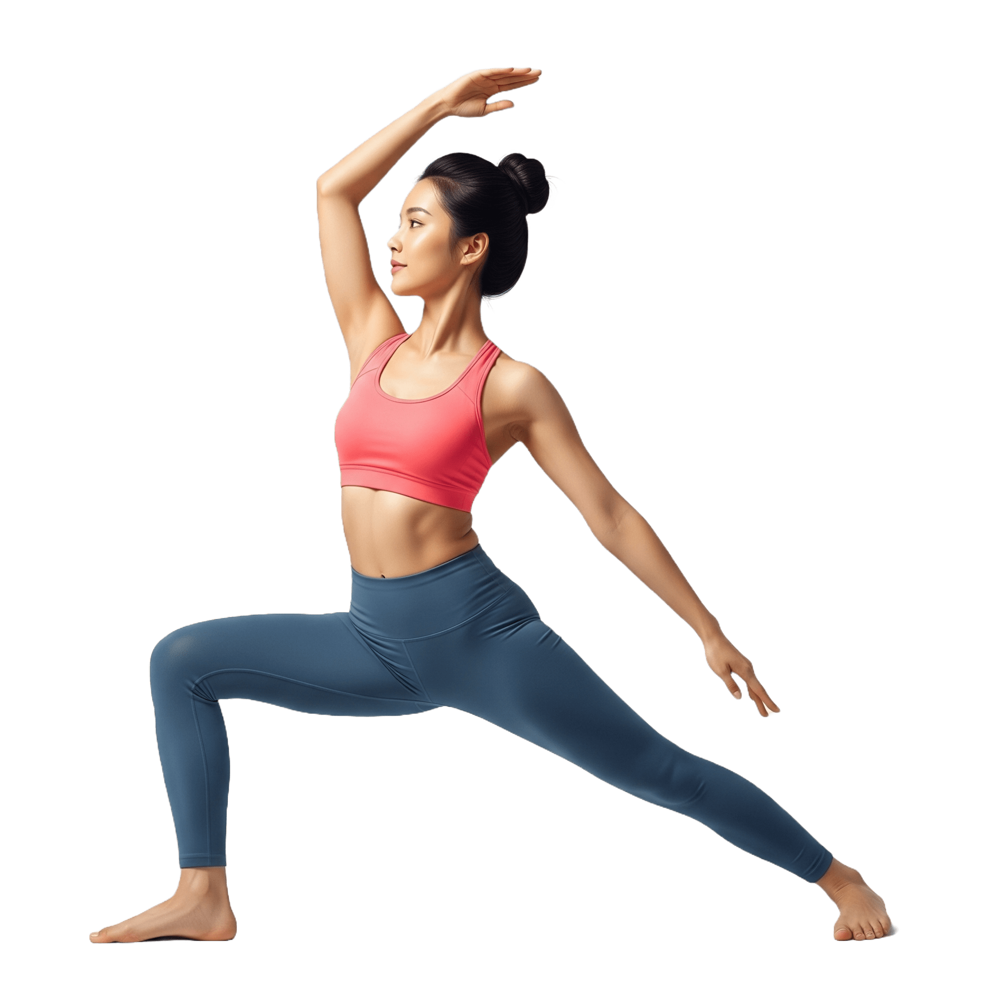Woman in a graceful yoga pose